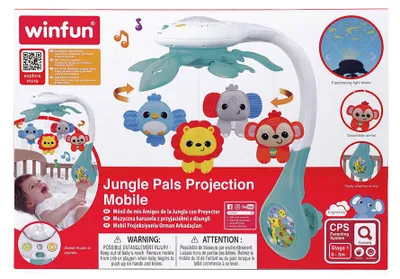 Obrázek produktu pro Hračka WINFUN pro kojence s projekcí a motivem přátel z džungle