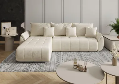 Obrázek produktu pro Rozkládací sedací souprava SERENITA 1 - béžová, levý roh