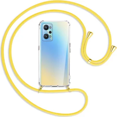 Produktbild von Handykette Backcover-Schutzhülle mit Band (Metall goldfarben) für Realme GT Neo2 - gelb