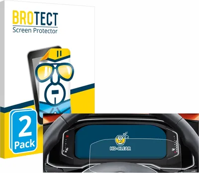 Produktbild von 2x Für Volkswagen Polo 6 Digital Cockpit Pro Schutzfolie BROTECT Displayschutz Display Schutz Folie Klar Transparent