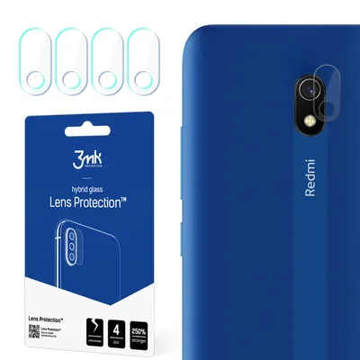 Produktbild von 3mk Hybridglas Lens Protection für Xiaomi Redmi 8A Kamera Objektiv Kameralinse 0,16mm 6H (4 Stück)