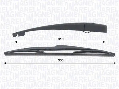 Produktbild von MAGNETI MARELLI 000723180441 Wischarm-Satz Hinten 350mm für CITROËN C4 Grand Picasso I (UA) C4 Picasso I (UD)