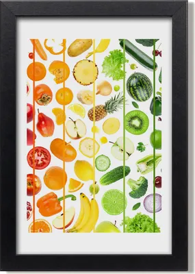 Produktbild von Bild 20x30 MDF-Rahmen, Wandkunst Obst und Gemüse