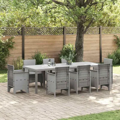 Produktbild von Gartentisch Hellgrau 250 x 100 x 73 cm Poly-Rattan