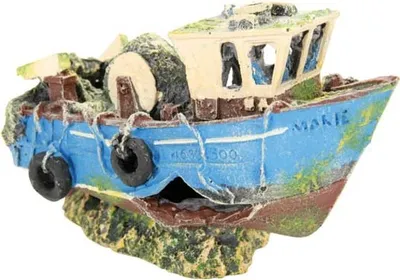 Image de ZOLUX Décoration aquarium bateau de pêche MARIE 11x6x7xcm, Z855157