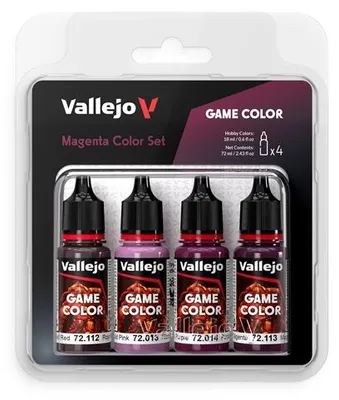 Imagen del producto de Vallejo 72388 - Set de colores, Magenta, 4 x 18 ml - Nuevo