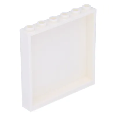 A white LEGO panel element with studs on top, shown at an angle against a white background.