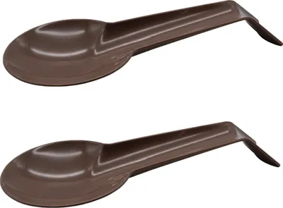 Produktbild von 2x Braun Kochlöffelablage Schneebesenablage aus Kunststoff Löffelablage Küchen Utensilien Ablage für Küchenhelfer