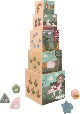 Zdjęcie produktu dla 2Kids Toys Składana wieża z klocków "Farma"