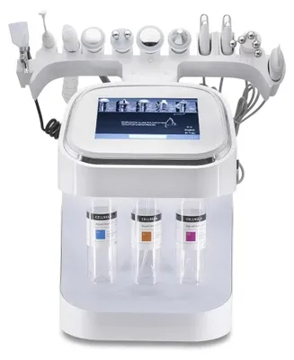 Produktbild von Professionelle 10-in-1 Wasser-Sauerstoff Gesichtsmaschine - Hydrodermabrasion - Tiefenreinigung - Peeling - Kleine Blasen - 220–240V EU-Stecker