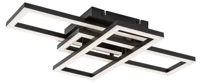 Image de Rabalux 71394 Plafonniers Mereni LED 40 métal plastique noir
