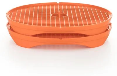 Image de Börner Crispymaker 2er Set , vegane chips, chips de légumes au micro-ondes chips de pommes de terre sans graisse chips de carottes chips de pommes, couleur:rouge