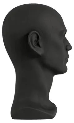 Produktbild von Mannequin-Kopf, leichtes Design, langlebiges PVC-Material, Schwarz