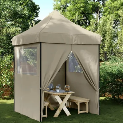 Zdjęcie produktu dla Maison Exclusive – składany namiot imprezowy typu pop-up z 4 ściankami bocznymi, kolor taupe