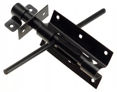 Image de Km Express Verrou de porte à pêne dormant double face L100 noir