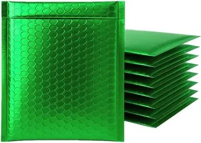 Obrázek produktu pro Kurýrní poštovní obálky metalické bublinkové 165 x 165 mm zelené 100 ks
