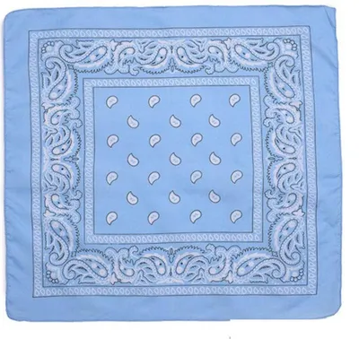 Produktbild von Bauerntaschentuch - Cowboy-Taschentuch - Bandana - Damen - Herren - Hellblau