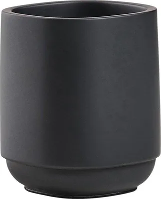 Produktbild von Zahnputzmittelhalter für Bad - Durchmesser 8 cm - schwarz - moderner Stil