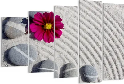 Produktbild von Bild auf Leinwand - Leinwandbild - Zusammensetzung Steine Entspannung - 150x100cm - Wand Bild - Wanddeko - Leinwanddruck - Bilder - Kunstdruck - Leinwand bilder - Wandkunst - EG150x100-0497