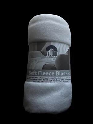 Produktbild von Weiche Fleecedecke 130 x 160 cm Weiß 100 % Polyester