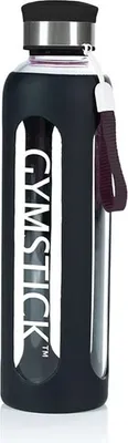 Produktbild von Gymstick Glas-Wasserflasche 600 ml Schwarz