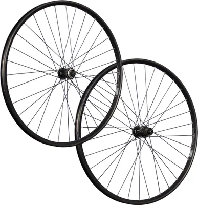 Produktbild von 29" Laufradsatz mit doppelwandiger Felge, Oyelet, Shimano M4050 Disc 7-10, Schwarz