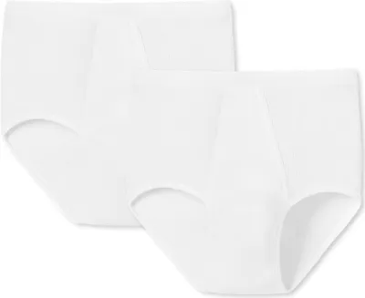 Produktbild von SCHIESSER Herren Slip 2er Pack - Original Doppelripp, Classic, Baumwolle, Eingriff Weiß L
