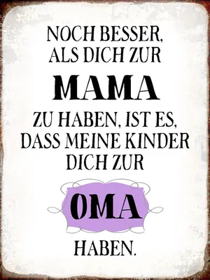 Produktbild von vianmo Holzschild 40x30 cm Mama noch besser dich zum Oma