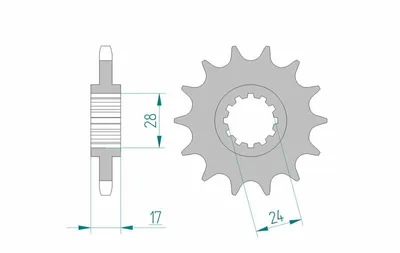 Immagine prodotto di Ingranaggio Anteriore Per Moto, In Acciaio
