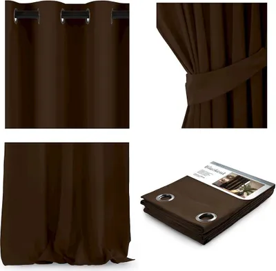 Produktbild von Vorhang Blackout mit Ösen Aufhängung-140x175cm (B x H)Braun