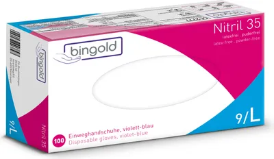 Produktbild von Bingold Nitril 35 violett Gr. L 100 Stück