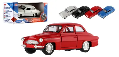 Obrázok produktu pre Autíčko Welly Škoda Octavia 1959, kov/plast, 11 cm, mierka 1:34–39, na voľný chod, 4 farby v krabičke 15 × 7 × 7 cm