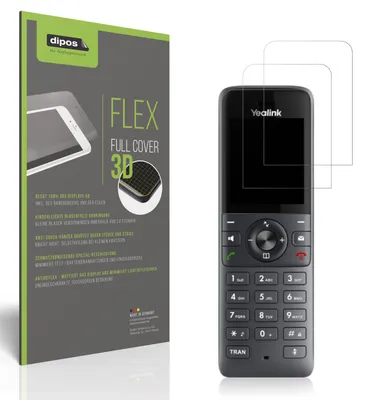 Produktbild von 2x Full Cover Schutzfolie matt für Yealink W71H Dect Panzerfolie Anti-Shock