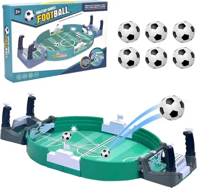 Productafbeelding van Mini Tafelvoetbalspel, 6 voetballen, voor binnen, voor kinderen en volwassenen