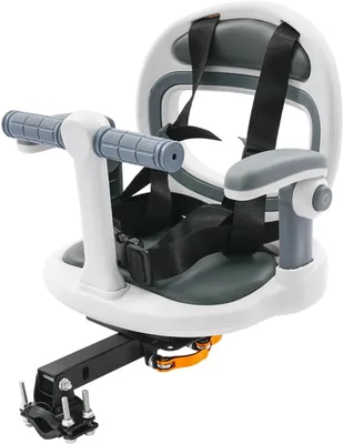 Immagine prodotto di Seggiolino per bicicletta per bambini - Fissaggio anteriore - Per pedalare insieme - Rotazione a 360° - Adatto fino a 40 kg - Bianco