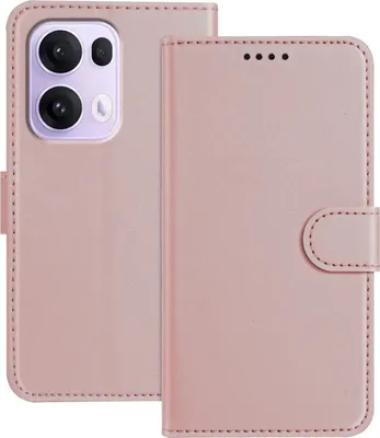 Productafbeelding van Hoesje voor Oppo Reno13 - Portemonneehoesje met afneembare koord. Phonesta Smooth Skin - Roze goud