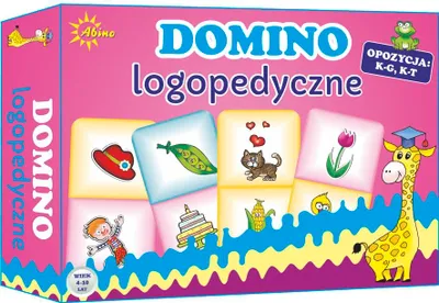 Zdjęcie produktu dla Gra Domino logopedyczne K-G K-T ABINO
