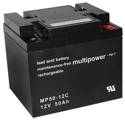 Productafbeelding van Multipower loodaccu MP50-12C, 12V, 50Ah, 5000mAh, lange levensduur, aansluiting M6