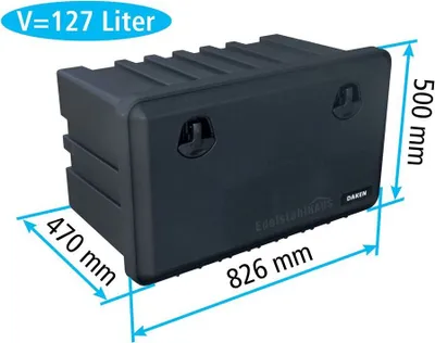 Produktbild von Daken J127 - Daken Just 800 - 81108, skrzynka narzędziowa, skrzynka do przechowywania, skrzynka do przechowywania ciężarówek, skrzynka podłogowa, 826 x 500 x 470 mm, ok. 127 litrów
