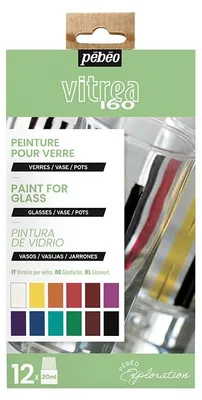 Produktbild von PEBEO Vitrea 160 Glasfarben-Set 12 x 20 ml