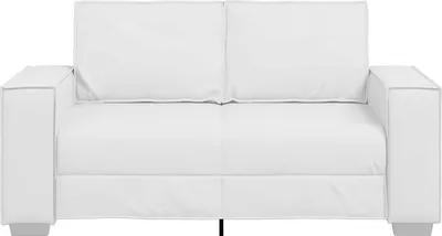 Image de Canapé deux places vidaXL blanc 160 cm en similicuir