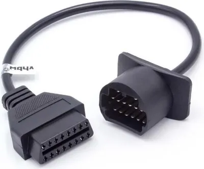 Produktbild von vhbw OBD Adapter 17Pin-OBD1 auf OBD2 kompatibel mit Ford - 30 cm