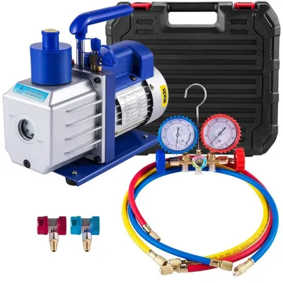 Obrázek produktu pro Vakuové pumpy, 1/4 HP, průtok 1,8 CFM, manometr pro motory 1-3 HP