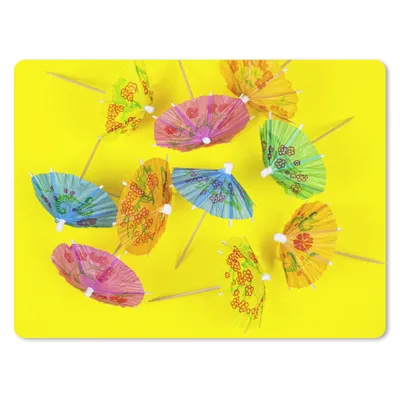 Produktbild von MuchoWow® Mauspad Mousepad Sonnenschirme auf Gelb 40x30 cm - Mousepads - Maus Mat - Pad - Mausunterlage - Anti Rutsch