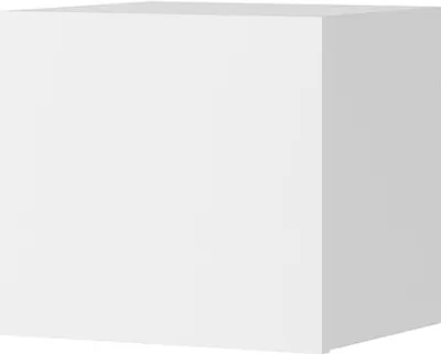 Produktbild von Quadratischer Hängeschrank Amanda 34x34 cm 1-türiger Schrank (Weiß matt + Weiß Hochglanz Fronten)