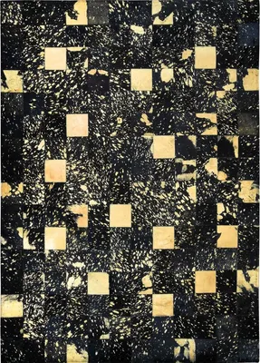 Immagine prodotto di Tappeto in pelle riciclata con schegge d'oro nero 120x170