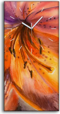 Produktbild von Küche Wohnzimmer Wand Leinwand Uhr 30x60 Gemälde Abstrakte Blumen Natur Kunst - weiße Hände