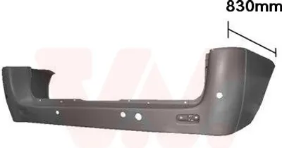Produktbild von VAN WEZEL Heckstoßstange Stoßfänger Hinten für CITROËN JUMPY Kasten für FIAT Scudo (270, 272) Scudo Kastenwagen (270, 272) passend für PEUGEOT