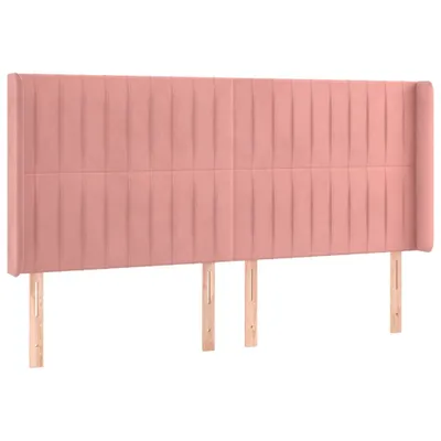 Produktbild von vidaXL Kopfteil mit Ohren Rosa 163x16x118/128 cm Samt