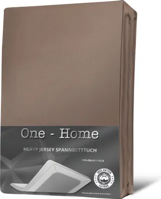 Produktbild von Jersey Spannbettlaken Spannbetttuch weiche Heavy Baumwolle mit Rundumgummizug, Farbe:Taupe, Größe:120x200 cm - 130x200 cm